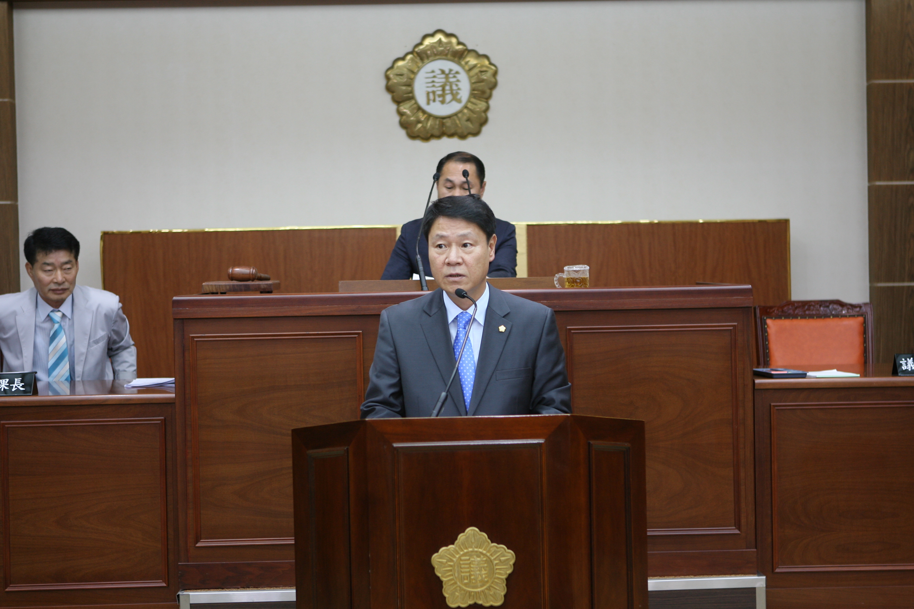 '제212회 단양군의회 임시회 개최' 게시글의 사진(2) '부의장당선인사.JPG'