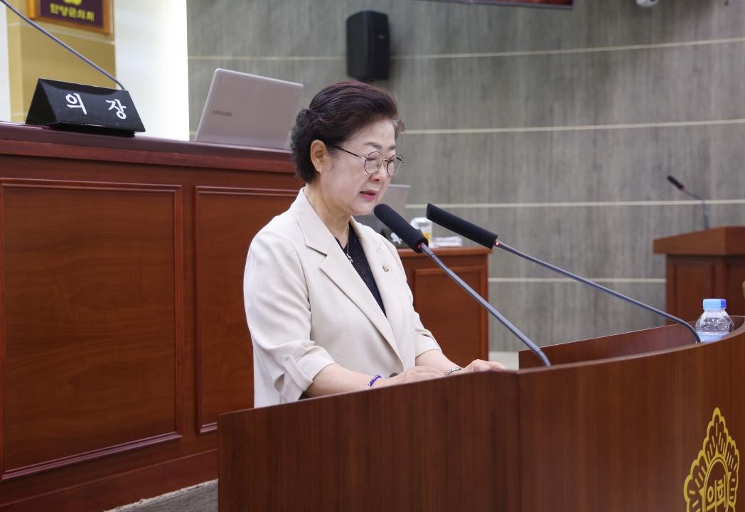 '단양군의회 강미숙의원, '단양군 노인복지 향상을 위한 노인복지관 분관 설치 운영 제안' 5분 발언' 게시글의 사진(2) '5분발언(강미숙의원)1.jpg'